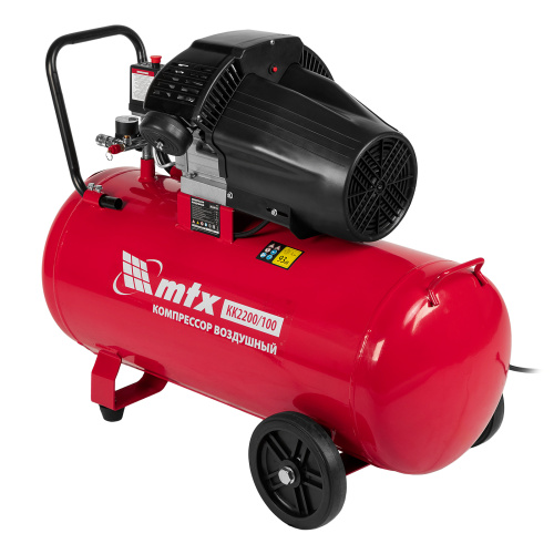 Компрессор воздушный КК-2200/100, 2,2 кВт, 350 л/мин, 100 л, прямой привод, масляный MTX по ценам производителя в Уфе с доставкой по всей России