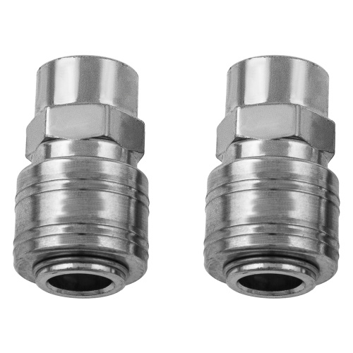 Муфта универсальная быстросъемная ("мама") 1/4, внутренняя резьба, 2 шт, Stels по ценам производителя в Уфе с доставкой по всей России