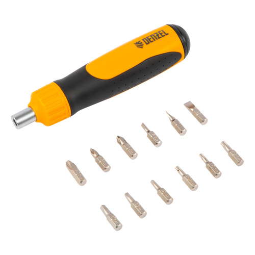 Отвертка реверсивная, механизм SmartPush 12 шт, S2 Denzel по ценам производителя в Уфе с доставкой по всей России