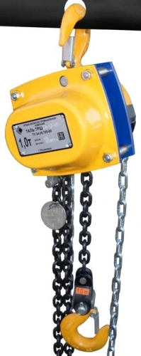Таль ручная шестеренная цепная стационарная ТРШСп 1,0 т 9 м по ценам производителя в Уфе с доставкой по всей России