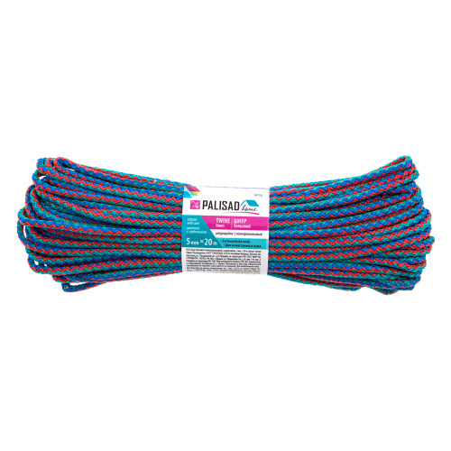Шнур бельевой полипропиленовый с сердечником, 5 мм L 20 м, цветной, Home Palisad по ценам производителя в Уфе с доставкой по всей России
