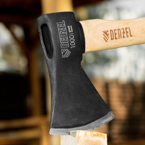 Топор, 1000 г, кованый, буковое топорище Denzel по ценам производителя в Уфе с доставкой по всей России