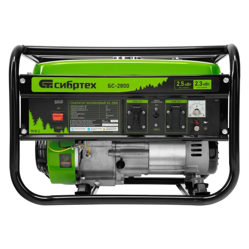 Генератор бензиновый БС-2800, 2.5 кВт, 230В, четырехтактный, 15 л, ручной стартер Сибртех по ценам производителя в Уфе с доставкой по всей России