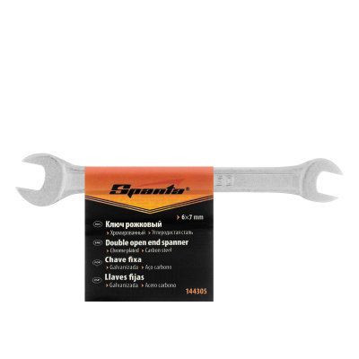 Ключ рожковый, 6 х 7 мм, хромированный Sparta по ценам производителя в Уфе с доставкой по всей России