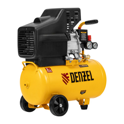 Компрессор воздушный DC1500/24, прямой привод, 1.5 кВт, 24 литра, 220 л/мин Denzel по ценам производителя в Уфе с доставкой по всей России