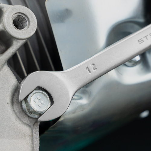 Ключ комбинированный, 12 мм, CrV, матовый хром Stels по ценам производителя в Уфе с доставкой по всей России