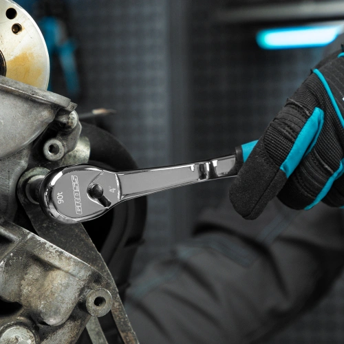 Ключ-трещотка 3/8", CrV, 90 зубьев, усиленный, хром Gross по ценам производителя в Уфе с доставкой по всей России