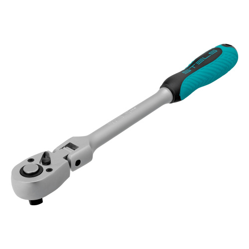 Ключ-трещотка шарнирный 1/2", СrV, 72 зуба, с быстрым сбросом, матовый хром Stels по ценам производителя в Уфе с доставкой по всей России