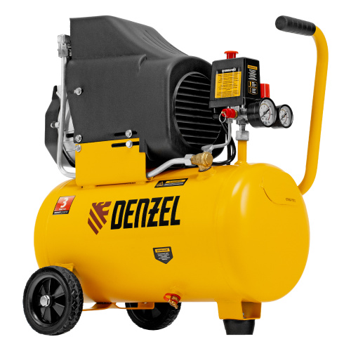 Компрессор воздушный DLC1300/24 безмасляный 1.3 кВт, 24 литра, 206 л/мин Denzel по ценам производителя в Уфе с доставкой по всей России