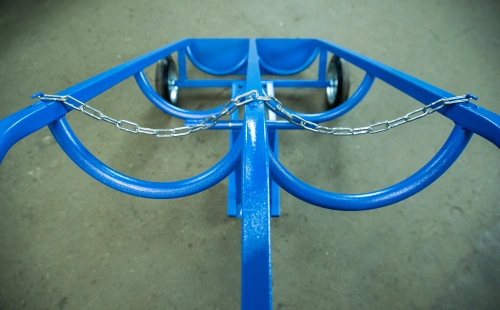 Тележка для газовых баллонов TOR ГБ-2, 2 баллона (250 литые колеса + 160 поворотное) по ценам производителя в Уфе с доставкой по всей России