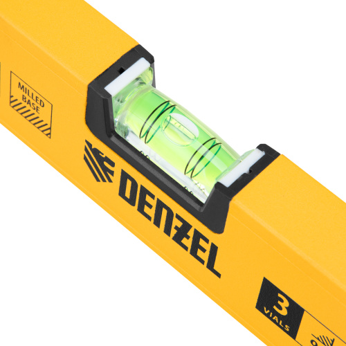 Уровень алюминиевый, магнит, фрезерованный, 3 глазка (1 зеркал.) 0,5 мм/м, 1000 мм Denzel по ценам производителя в Уфе с доставкой по всей России