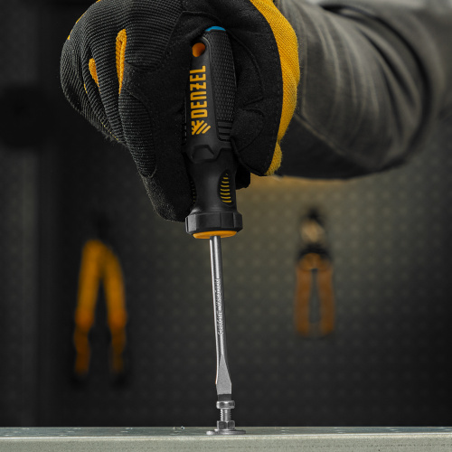 Отвертка SL5x75 мм, CrV, трехкомпонентная рукоятка Denzel по ценам производителя в Уфе с доставкой по всей России