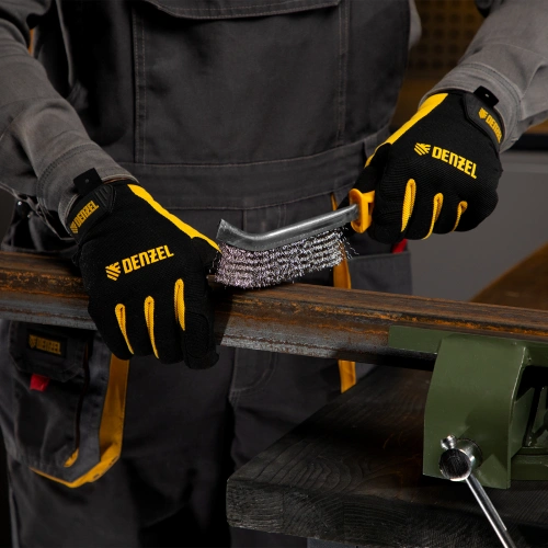 Щетка металлическая с пластмассовой ручкой, нержавеющая проволока DENZEL по ценам производителя в Уфе с доставкой по всей России