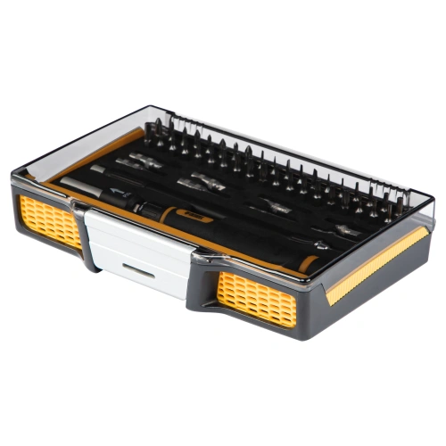 Отвертка с набором бит и торцевых головок для точных работ, гибкий привод, 48 шт, CrMo Denzel по ценам производителя в Уфе с доставкой по всей России