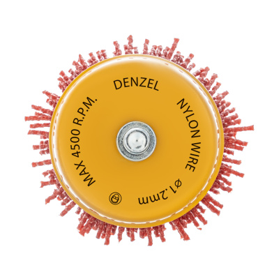 Щетка для дрели, 65 мм, Чашка, со шпилькой, нейлоновая щетина Denzel по ценам производителя в Уфе с доставкой по всей России