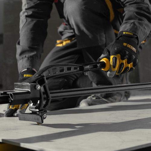 Плиткорез рельсовый 1000х16мм, каретка на подш., стальная станина, усил. рукоятка-пенал Denzel по ценам производителя в Уфе с доставкой по всей России