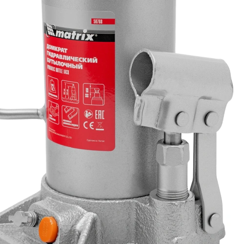 Домкрат гидравлический бутылочный, 12 т, h подъема 230-465 мм Matrix купить в Москве с доставкой по всей России | ProtosMarket.ru