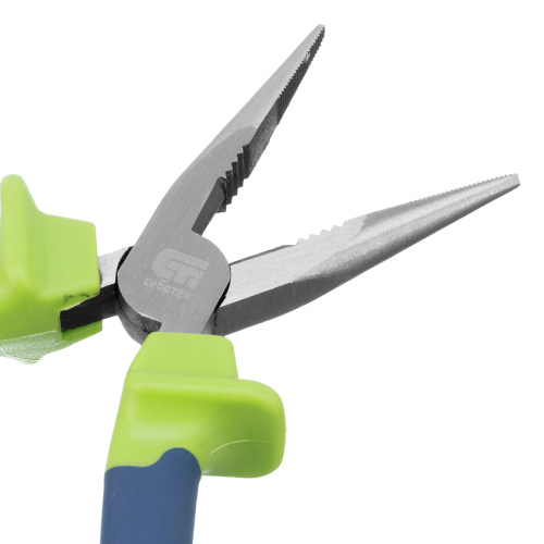 Длинногубцы прямые, 160 мм, двухкомпонентные рукоятки Сибртех по ценам производителя в Уфе с доставкой по всей России