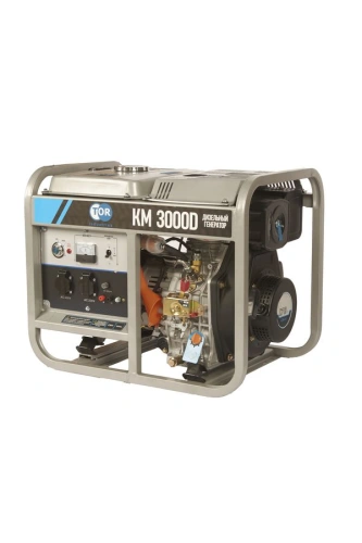 Генератор дизельный 2,8 кВт 220В 15 л с электростартером TOR KM3000D по ценам производителя в Уфе с доставкой по всей России