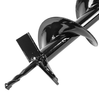 Шнек для грунта E-100, диаметр 100 мм, длина 800 мм,соединение 20 мм, несъемный нож Denzel по ценам производителя в Уфе с доставкой по всей России