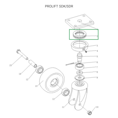 Опорный подшипник для штабелеров SDR/SDK1645, 1656 (260*180*27 мм) купить в Москве с доставкой по всей России | ProtosMarket.ru