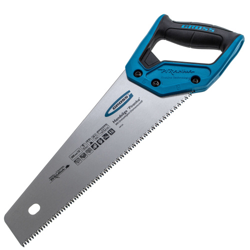 Ножовка по дереву "PIRANHA", 300 мм, 7 TPI, 3D-зуб, двухкомпонентная рукоятка Gross по ценам производителя в Уфе с доставкой по всей России