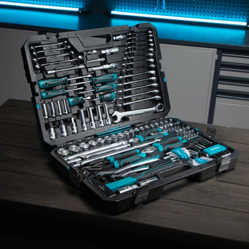 Набор инструментов, 1/4", 1/2", CrV, 120 зубьев, 115 предметов Gross по ценам производителя в Уфе с доставкой по всей России