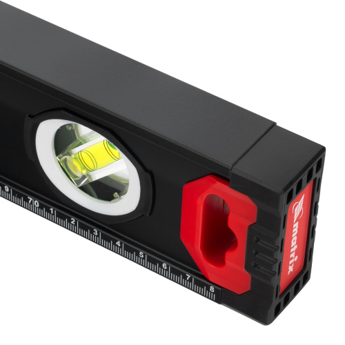 Уровень алюминиевый, усиленный, фрезерованный, 3 глазка, двухкомпонентные рукоятки, 800 мм Matrix по ценам производителя в Уфе с доставкой по всей России