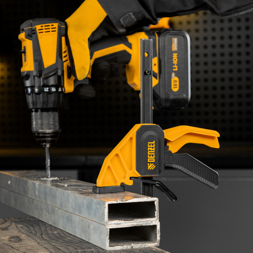 Струбцина F-образная, быстрозажимная, 150 х 55 мм, усиленный нейлоновый корпус Denzel по ценам производителя в Уфе с доставкой по всей России