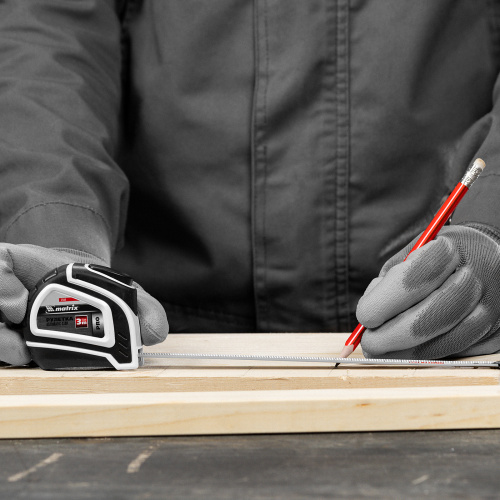 Рулетка Autostop,3 м х 16 мм,двухкомпонентный корпус,автоматическая фиксация,Pro Matrix по ценам производителя в Уфе с доставкой по всей России