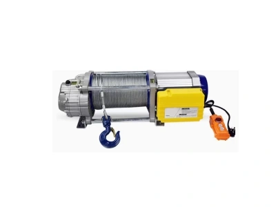 Лебедка электрическая 1250кг 100м с канатом 220В алюминиевый корпус TOR KCD(А)