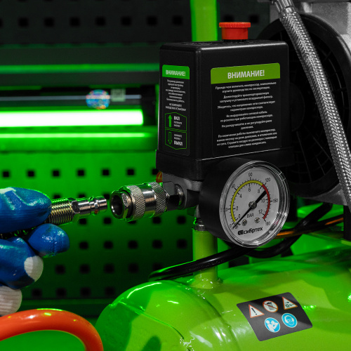 Компрессор безмаслянный малошумный МБ 750/10,750 Вт, 10 л, 150 л/мин Сибртех по ценам производителя в Уфе с доставкой по всей России