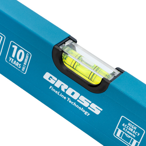 Уровень алюминиевый усиленный, 1800 мм, 3 глазка Gross по ценам производителя в Уфе с доставкой по всей России