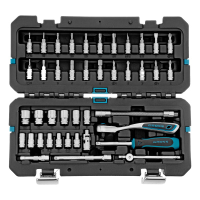 Набор инструментов, 1/4", CrV, 120 зубьев, 42 предмета Gross по ценам производителя в Уфе с доставкой по всей России