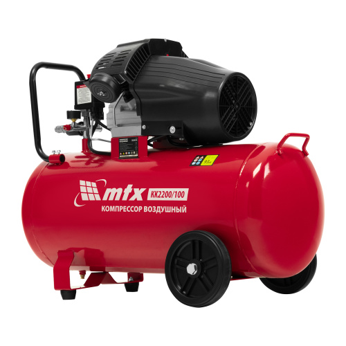 Компрессор воздушный КК-2200/100, 2,2 кВт, 350 л/мин, 100 л, прямой привод, масляный MTX по ценам производителя в Уфе с доставкой по всей России