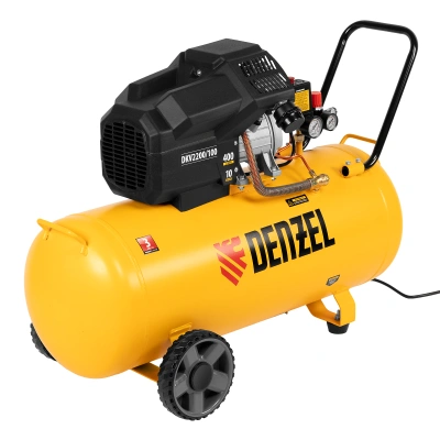 Компрессор воздушный DKV2200/100, Х-PRO 2.2 кВт, 400 л/мин, 100л Denzel по ценам производителя в Уфе с доставкой по всей России