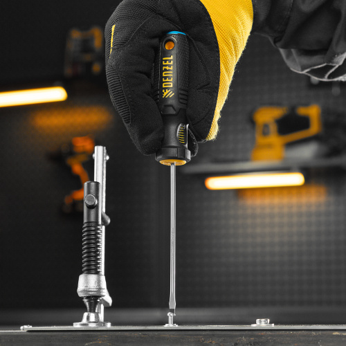 Отвертка, SL3х100 мм, S2, 3к рукоятка Denzel по ценам производителя в Уфе с доставкой по всей России