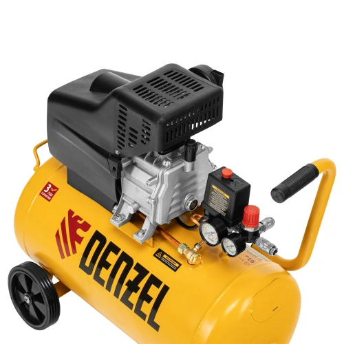 Компрессор воздушный, прямой привод DC1500/50, 1.5 кВт, 50 литров, 220 л/мин Denzel по ценам производителя в Уфе с доставкой по всей России