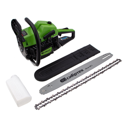 Пила цепная бензиновая БП-5245, 52 см3, шина 45 см, шаг 0.325, паз 1,5 мм, 72 звена Сибртех по ценам производителя в Уфе с доставкой по всей России