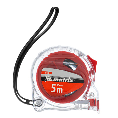 Рулетка Crystal,5 м х 25 мм,корпус из поликарбоната Matrix по ценам производителя в Уфе с доставкой по всей России