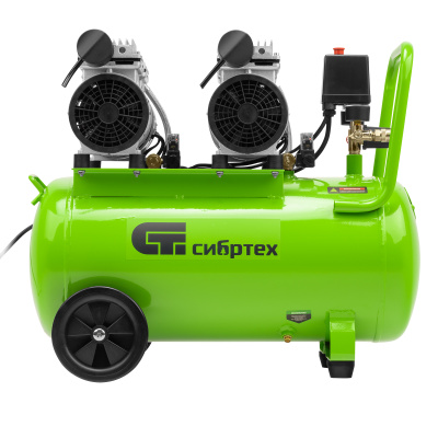 Компрессор безмаслянный малошумный МБ 2000/50, 2000 Вт, 50л, 300 л/мин Сибртех по ценам производителя в Уфе с доставкой по всей России