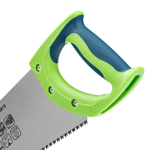 Ножовка по дереву "Зубец", 500 мм, 7-8 TPI, каленый зуб 3D, двухкомпонентная рукоятка Сибртех по ценам производителя в Уфе с доставкой по всей России