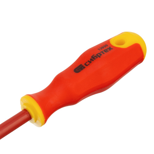 Отвертка диэлектрическая PH1 х 80 мм, CrV, до 1000 В, двухкомпонентная рукоятка Сибртех по ценам производителя в Уфе с доставкой по всей России