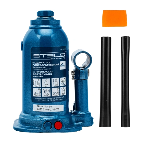 Домкрат гидравлический бутылочный телескопический, 4 т, подъем 170-420 мм Stels по ценам производителя в Уфе с доставкой по всей России