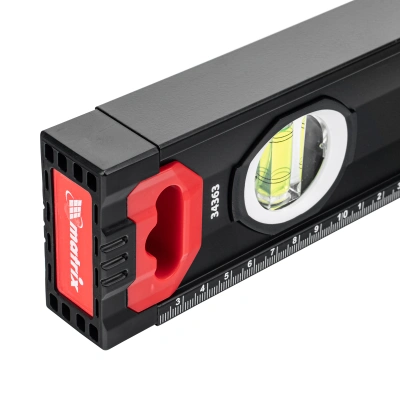 Уровень алюминиевый, усиленный, фрезерованный, 3 глазка, двухкомпонентные рукоятки, 1000 мм Matrix по ценам производителя в Уфе с доставкой по всей России