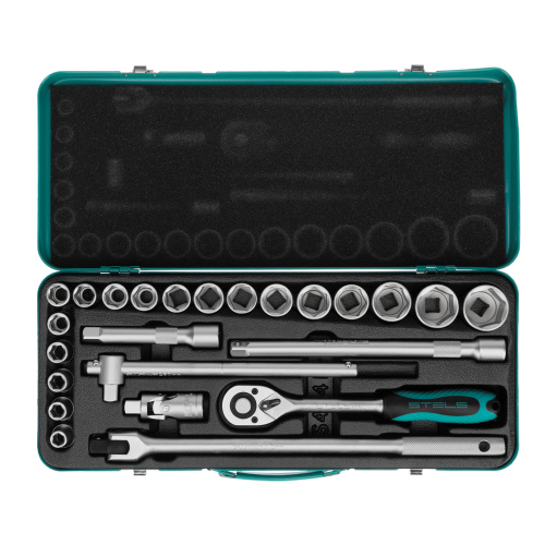 Набор торцевых головок с трещоткой 1/2", 24 предмета Stels по ценам производителя в Уфе с доставкой по всей России