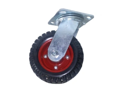 Колесо большегрузное поворотное PS 200 200 мм резина с протектором (N) по ценам производителя в Уфе с доставкой по всей России