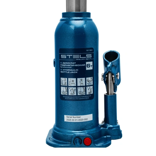 Домкрат гидравлический бутылочный, 6 т, h подъема 207-404 мм Stels по ценам производителя в Уфе с доставкой по всей России