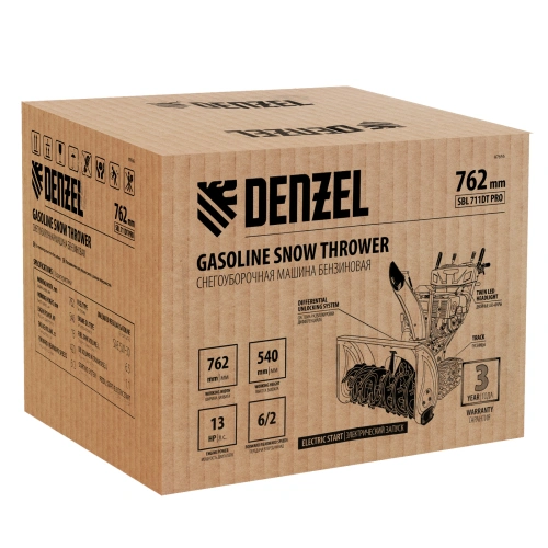 Бензиновая снегоуборочная машина SBL 711DT PRO, 420cc, гусеницы, эл.старт, блок. дифф. Denzel по ценам производителя в Уфе с доставкой по всей России