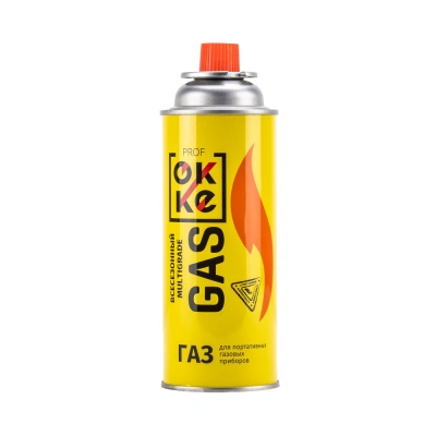 Газ для порт. плит "ОККE" (520 мл. метал.баллон, цанг. всесезонный), 12 шт/уп по ценам производителя в Уфе с доставкой по всей России